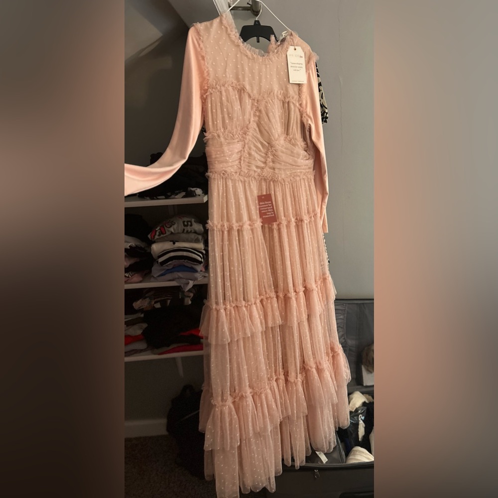 Pink wedding dress